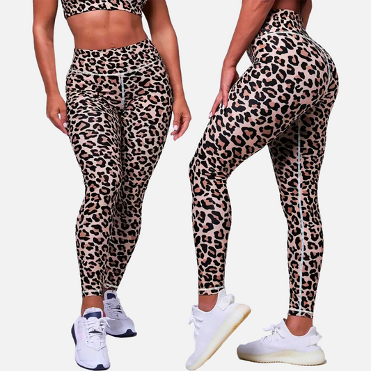 Legging léopard Grande Taille Sculptant – Taille Haute & Effet Push Up
